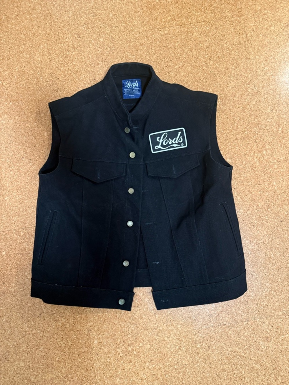 Men's Black Sleeveless Jacket Vest